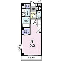 プレステージ ワンルームの間取図画像