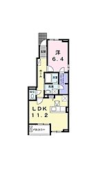 サンプラシード 1LDKの間取図画像