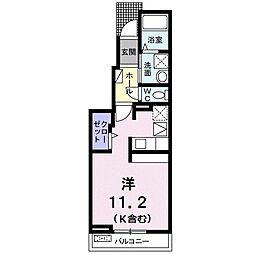 メイビオーラ3 ワンルームの間取図画像