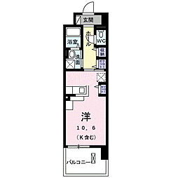今治セレンディップビル ワンルームの間取図画像