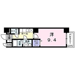 グレイスあらかわ 1Kの間取図画像