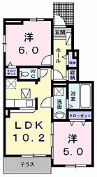 ポコアポコ2A 2LDKの間取図画像