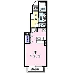 アイリスK.T 1Kの間取図画像