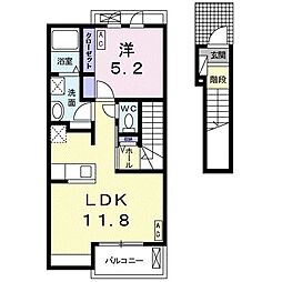 Apex.G1 1LDKの間取図画像