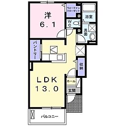 レガーロ・生田 1LDKの間取図画像