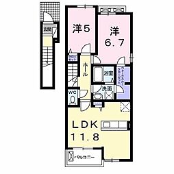 レジデンスゆう 2LDKの間取図画像