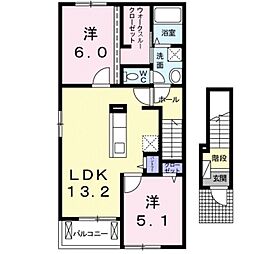 スーペリアB 2LDKの間取図画像
