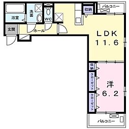 ペリズ・スコープ 1LDKの間取図画像