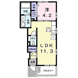 エミネンス 1LDKの間取図画像