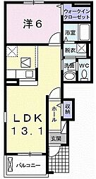 ファイン 1LDKの間取図画像