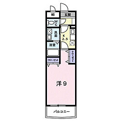 legato元町 1Kの間取図画像