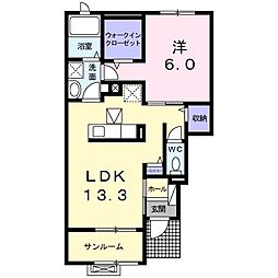 アウローラ4 1LDKの間取図画像