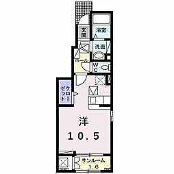 ニーナ館2 ワンルームの間取図画像