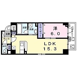 グランステージ綱島 1LDKの間取図画像