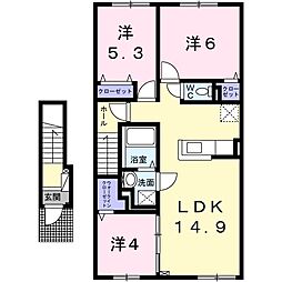 プラネットナンバーゼロ 3LDKの間取図画像
