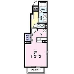 レイクサイド柏の葉弐番館 ワンルームの間取図画像