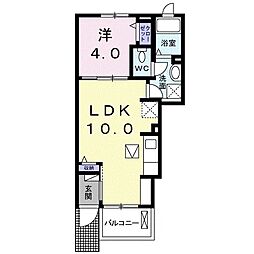 シャンテSEI 1LDKの間取図画像