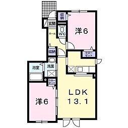 ブローテ 2LDKの間取図画像