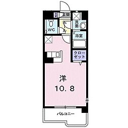 エレンシア ワンルームの間取図画像