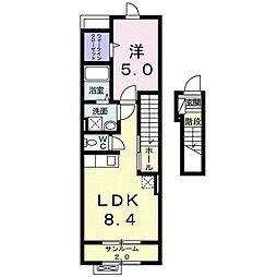 フェリシア 1LDKの間取図画像