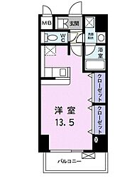 ペドラ・リオ3 ワンルームの間取図画像