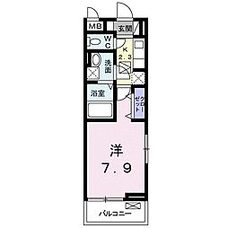 クリエンテ5 1Kの間取図画像