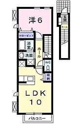 パラッツオ 1LDKの間取図画像