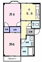 グランドール1 2Kの間取図画像