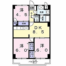 ドリーム・パレス 3DKの間取図画像