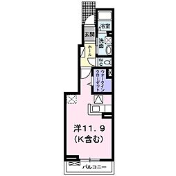 シェレーヌ ワンルームの間取図画像