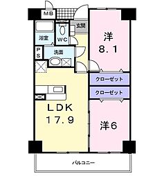 ETERNOFIORE 2LDKの間取図画像