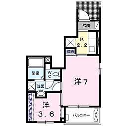 ルポゼアン 1SKの間取図画像