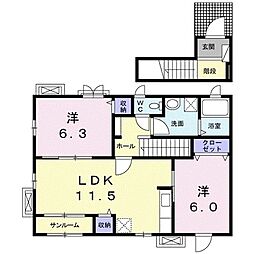 モア・ステージ8 2LDKの間取図画像