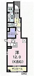 アクア・クレメント六番館 ワンルームの間取図画像