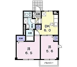 フォレスタ 2DKの間取図画像