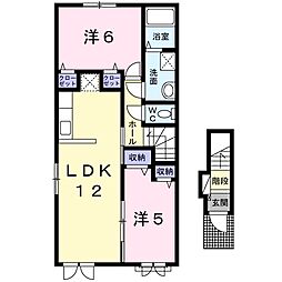 ひまわり 2LDKの間取図画像