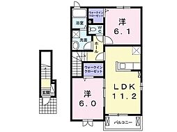 シャリテ2 2LDKの間取図画像