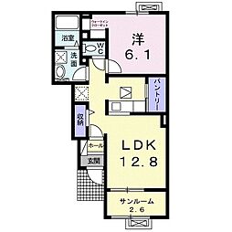 トゥモロー 1LDKの間取図画像