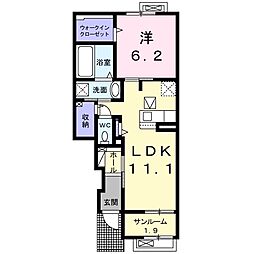 スイートグランデ1 1LDKの間取図画像