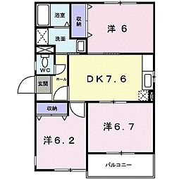 ブランシェ高森 3DKの間取図画像