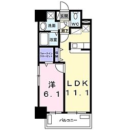 エヴァーグリーンR 1LDKの間取図画像