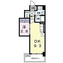 グレイス花見が丘 1DKの間取図画像