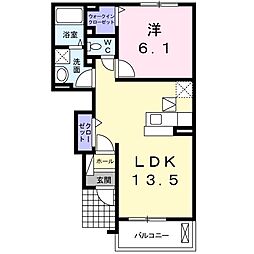 マロン 1LDKの間取図画像