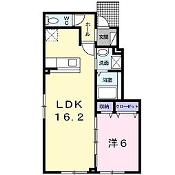 グランベル1 1LDKの間取図画像