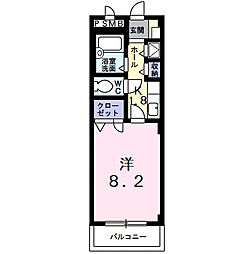 WESTBURY2BANKAN 1Kの間取図画像