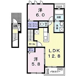 グランディール3 2LDKの間取図画像