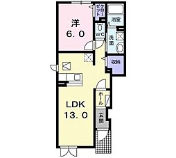 グランプラット 1LDKの間取図画像