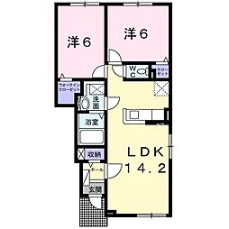 プラシードK7 2LDKの間取図画像