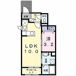フォルトゥーナ 1LDKの間取図画像