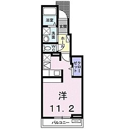 アムール ワンルームの間取図画像